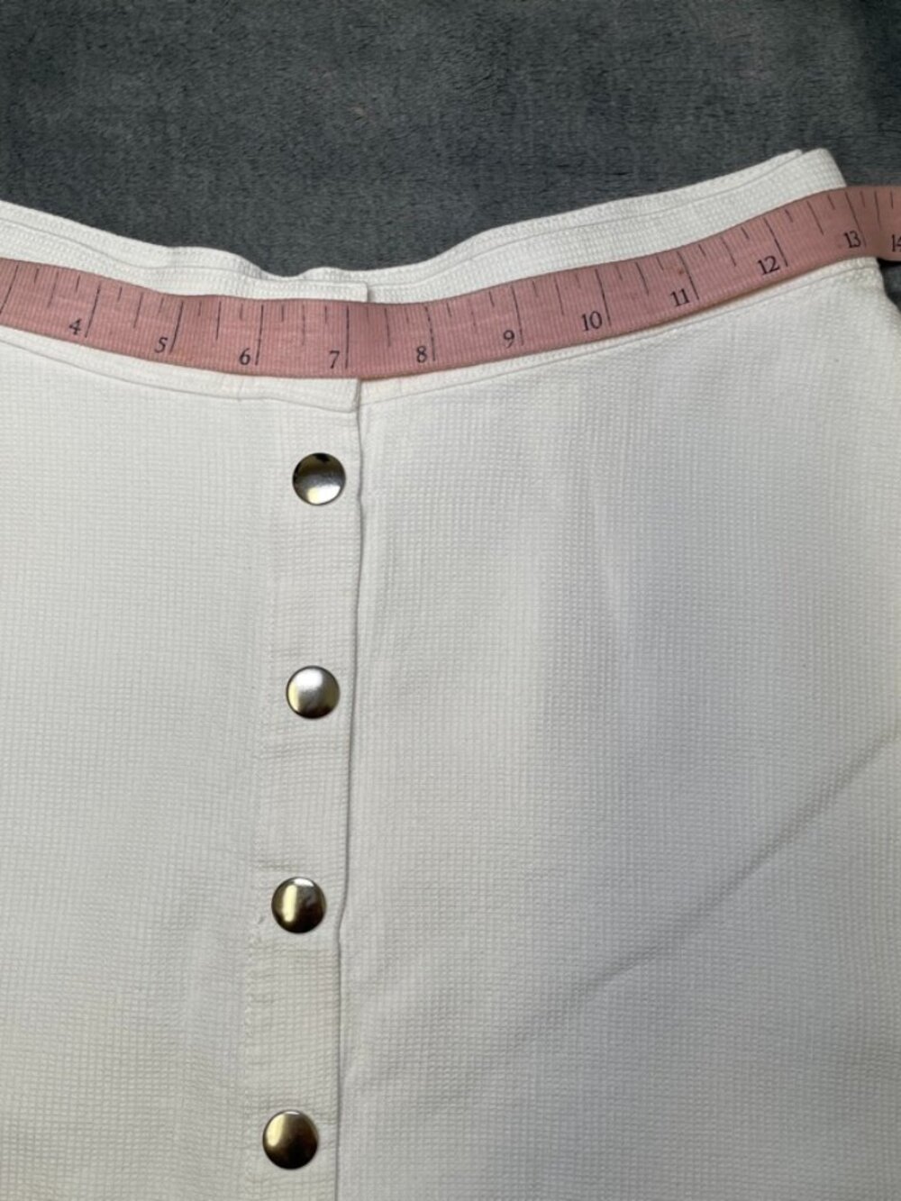 CACHE Vintage 1980s white skirt-front skort, size 4 - Picture 8 of 10